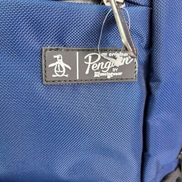 🙀ORIGINAL PENGUIN by MUNSINGWEAR Trio Collection Backpack in Blue/Black - Picture 5 of 16